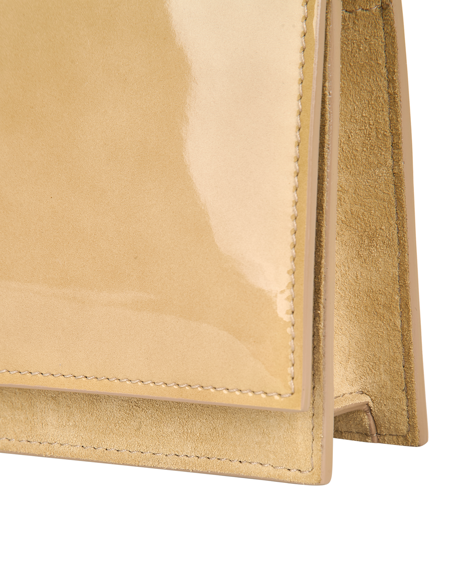 Fie Chain Clutch, &pound;250, Handbags, Beige, Patent Leather/Suede, Other view